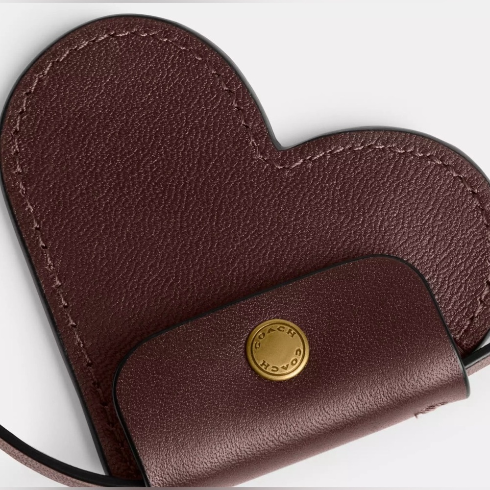 Coach Runway Micro Leather Heart Pouch